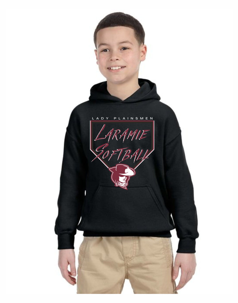 E1 - Laramie Softball Gildan Hoodie - Youth (Black)