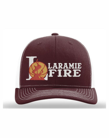 L - Laramie Fire Richardson Structured Hat (Maroon/White)
