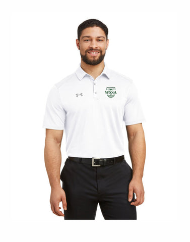 C -  Mens Under Armour Short Sleeve Polo - White