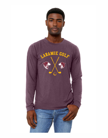 C1 - Laramie Golf Long Sleeve (Heather Maroon) V2