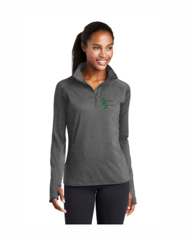 D - Stompin' Steamboats Ladies Sport-Wicking Stretch 1/2 Zip Pullover