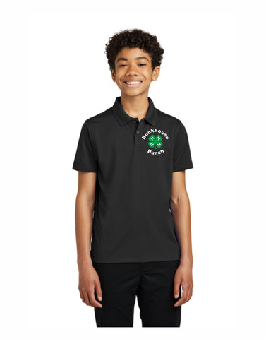 J1 - Bunkhouse Bunch Youth Polo (Black)