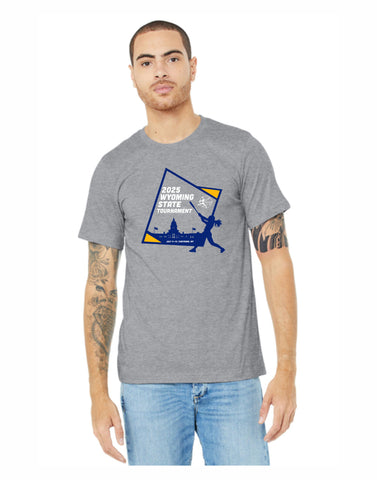 A - Laramie Softball State Crewneck Athletic Heather T-Shirt