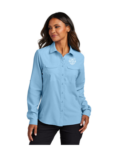 I -  Women's Long Sleeve UV Daybreak Shirt (Light Blue)