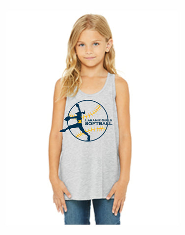 K - Laramie Girls Softball Bella + Canvas Youth Flowy Racerback Tank