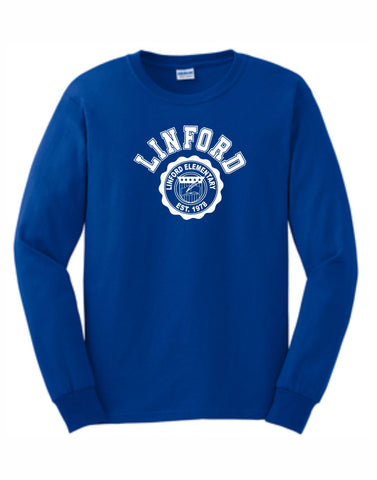 D -  Royal Linford Long Sleeve T-Shirt (Youth and Adult)